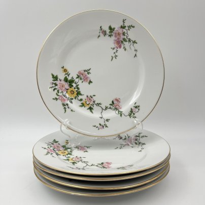 Набор десертных тарелок с цветочным декором на 5 персон