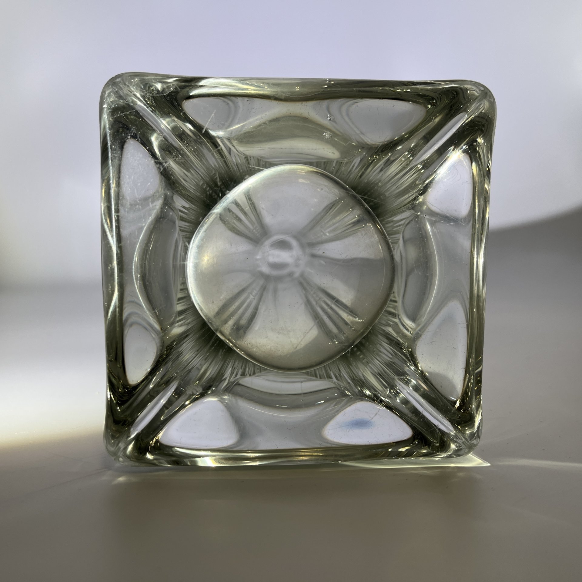 Ваза "Берц", стекло, гранение, СССР, 1950-1970 гг.