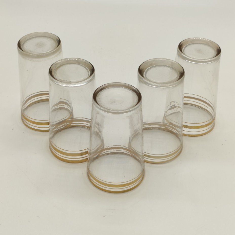 Набор стопок (стаканов) на 5 персон с ленточным декором