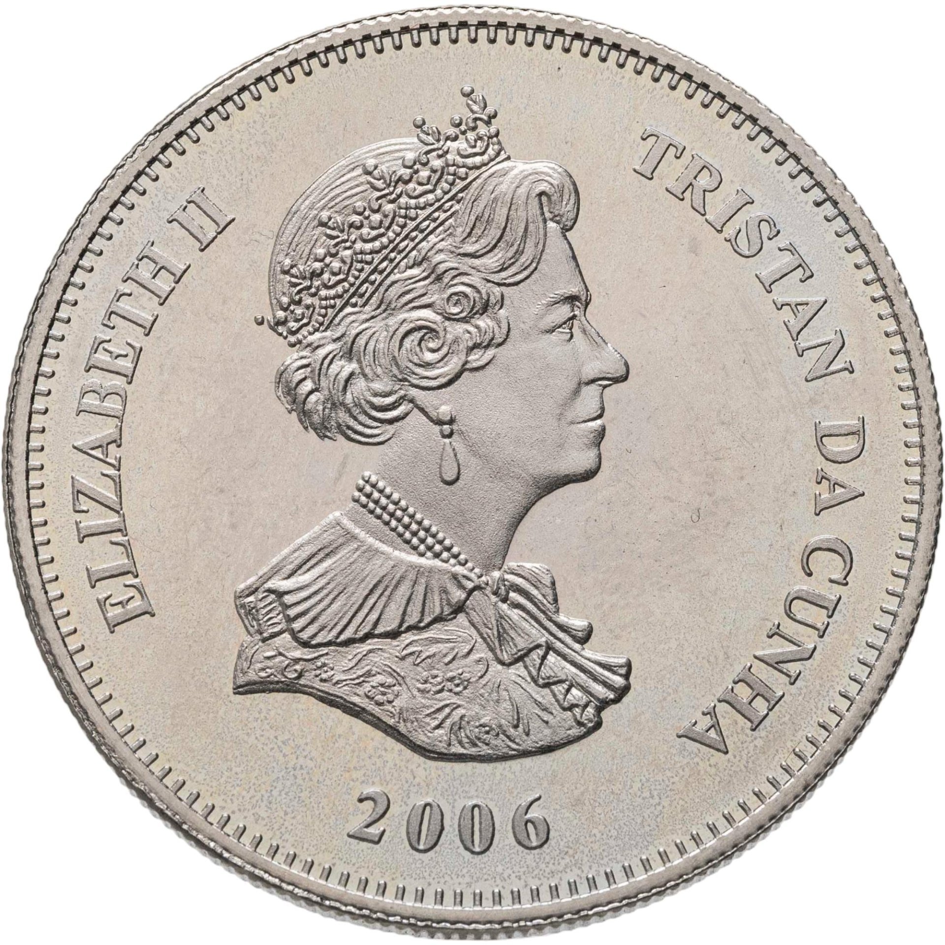 Тристан-да-Кунья 1 крона (crown) 2006 Корабли-приватиры Южной Атлантики - "Black Prince"