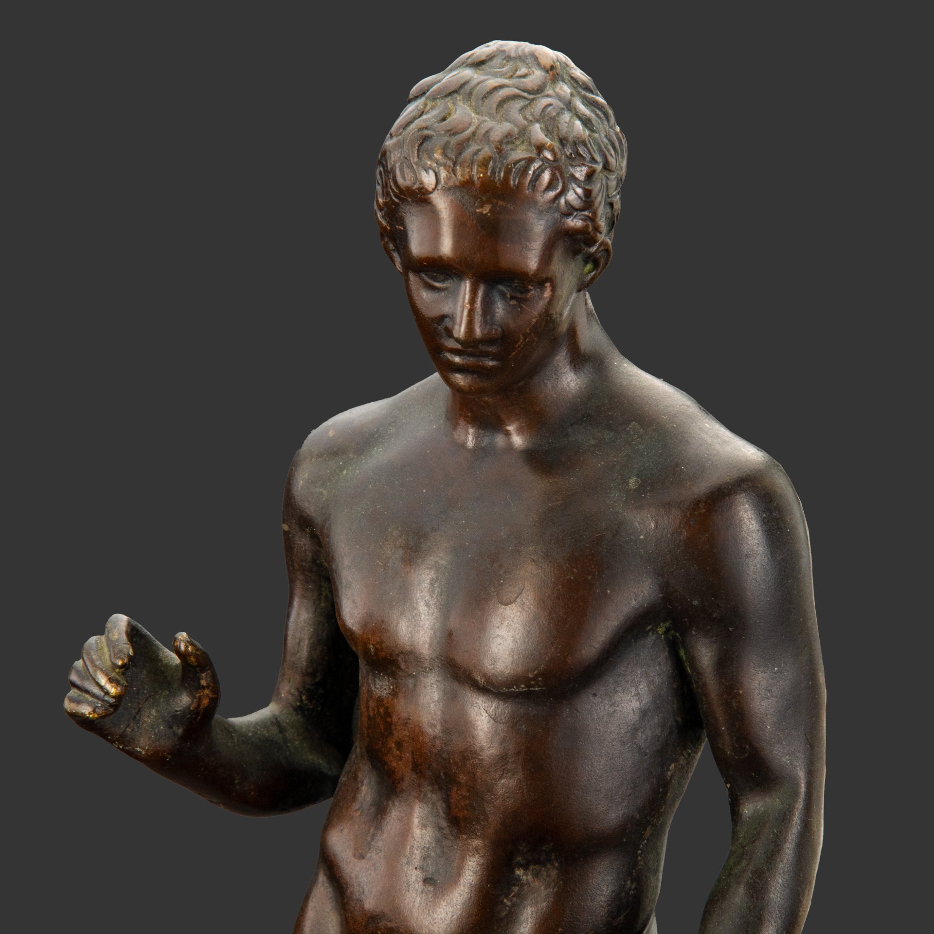 Скульптура "Античный юноша", бронза, литье, Европа, 1960-1990 гг.