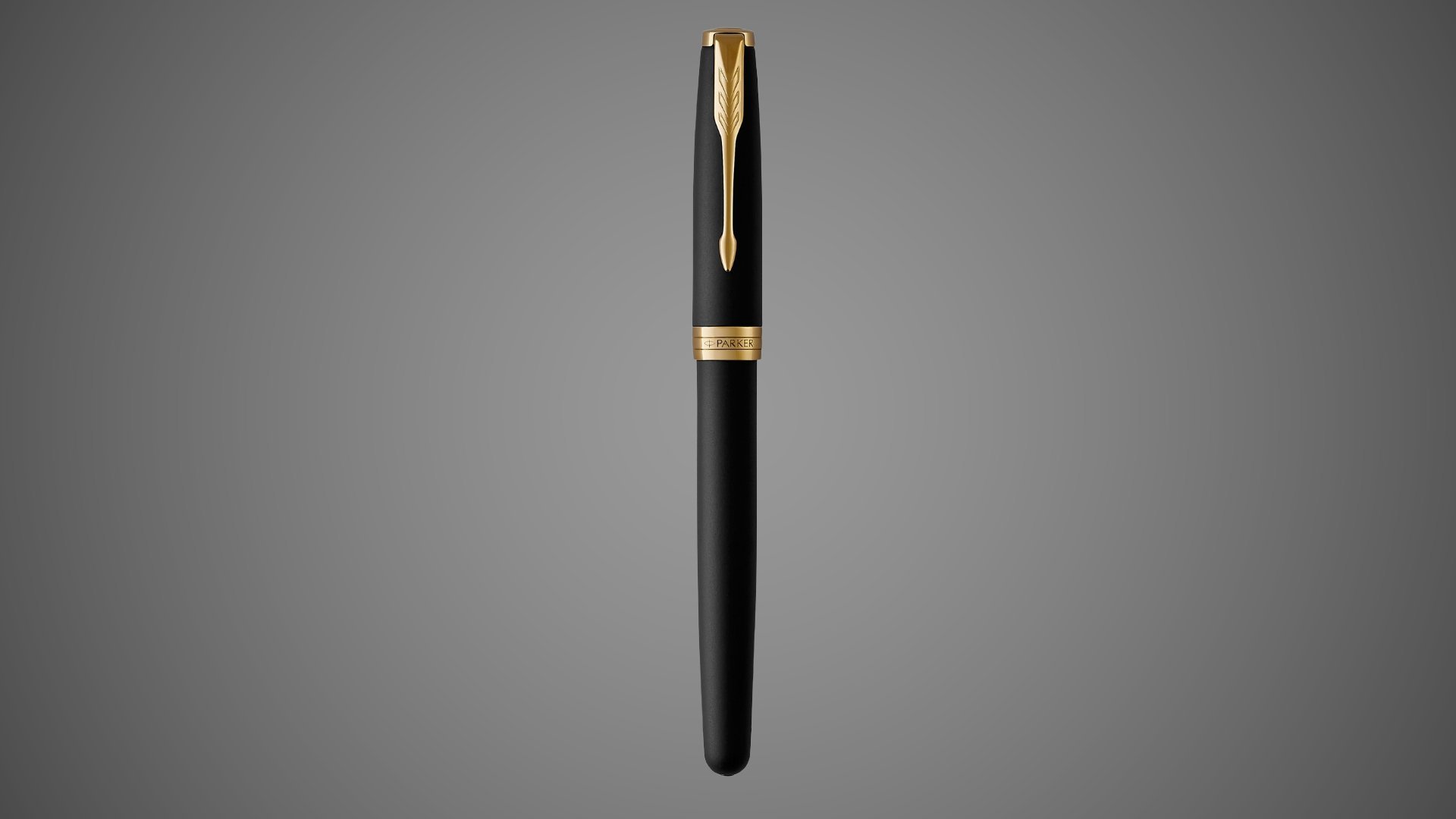 Ручка роллер Parker Sonnet Matte Black GT, стержень: F, цвет чернил: black, в подарочной упаковке, Лаки и смолы: лак, латунь, нержавеющая сталь, палладий