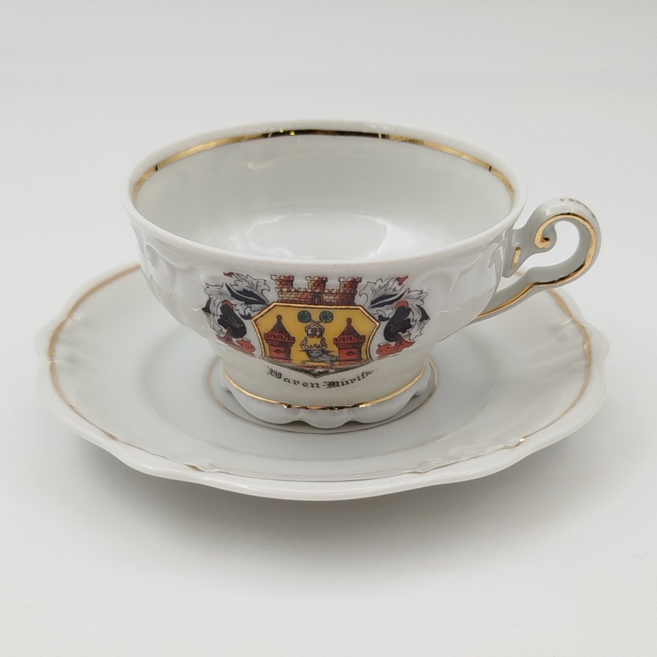 Кофейная пара сувенирная "Maren-Müritz", украшенная гербом города Варен
