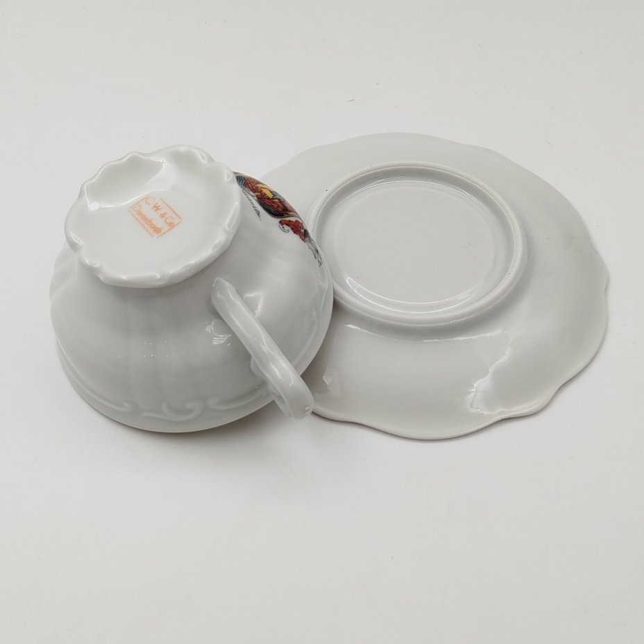 Кофейная пара сувенирная "Maren-Müritz", украшенная гербом города Варен