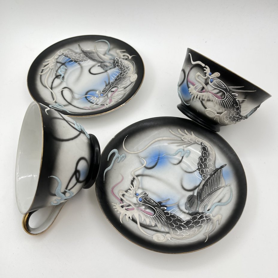 Набор из 2-х чайных пар "Дракон",  Lux Porcelain FAHD M.K.