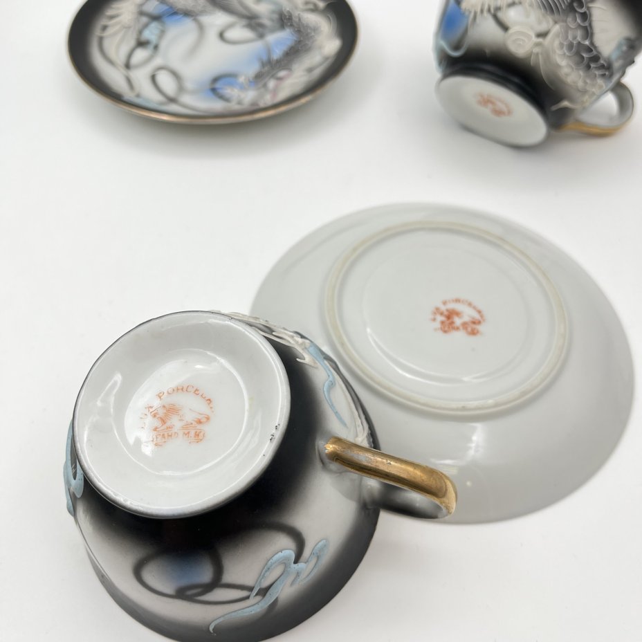 Набор из 2-х чайных пар "Дракон",  Lux Porcelain FAHD M.K.