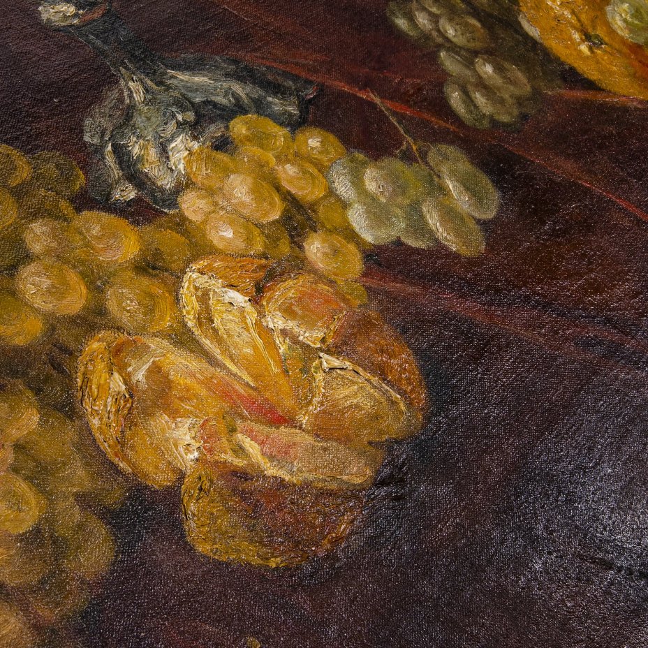Натюрморт, холст, масло, деревянный подрамник, рама (гипс, папье-маше), художник Карл Прахл, Германия, 1926 г.