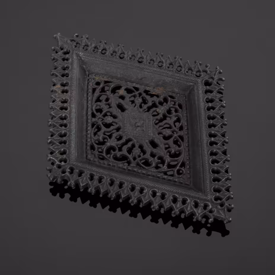 Визитница ажурная ромбической формы, Кусинский чугунолитейный завод (Куса)