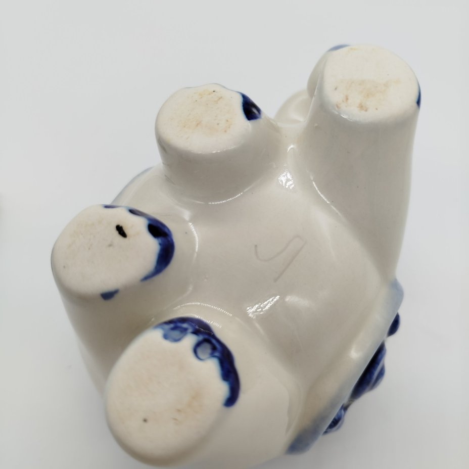 Чайница "Индийский слон", Гжель, фарфор, роспись, СССР, 1990-2010 гг.