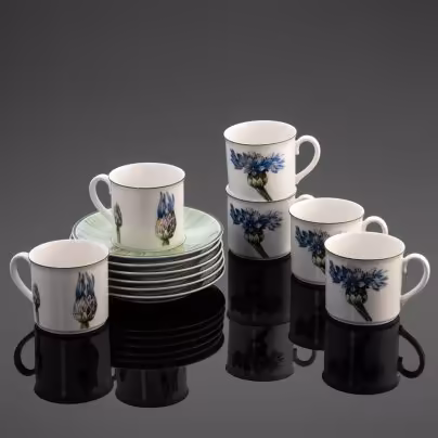 Набор из 6 кофейных пар из коллекции FLORA Country Collection (Bleuet), Villeroy & Boch