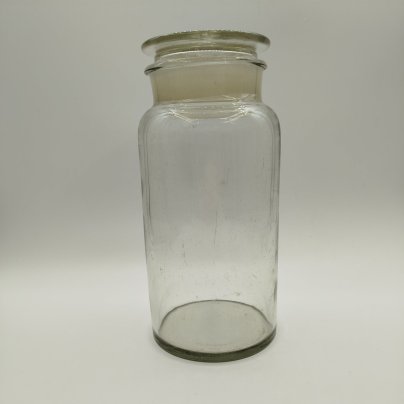 Банка с крышкой большого объема (для сыпучих продуктов), стекло, СССР, 1930-1950 гг.