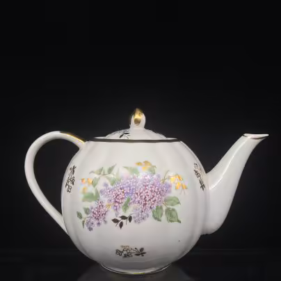 Чайник заварочный "Сирень", Дулевский фарфоровый завод (Дулёво)