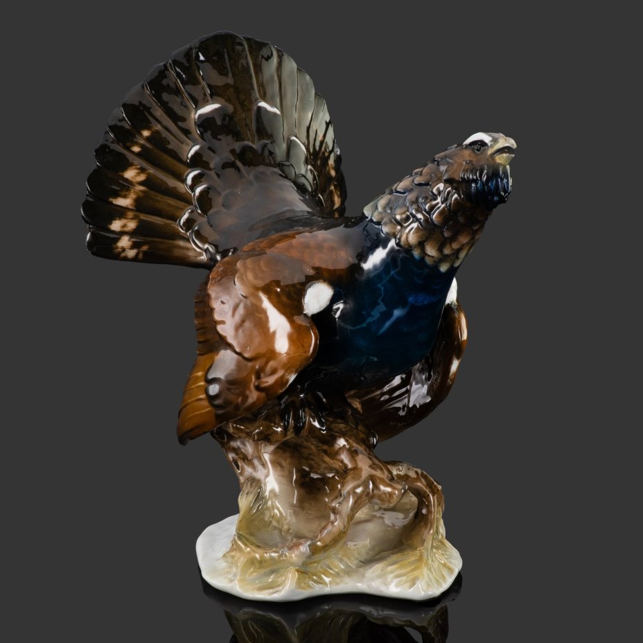 Статуэтка "Глухарь", модель №1695/1, скульптор Heidenreich Fritz, фарфор, роспись, Rosenthal (Розенталь), Германия, 1943 г.