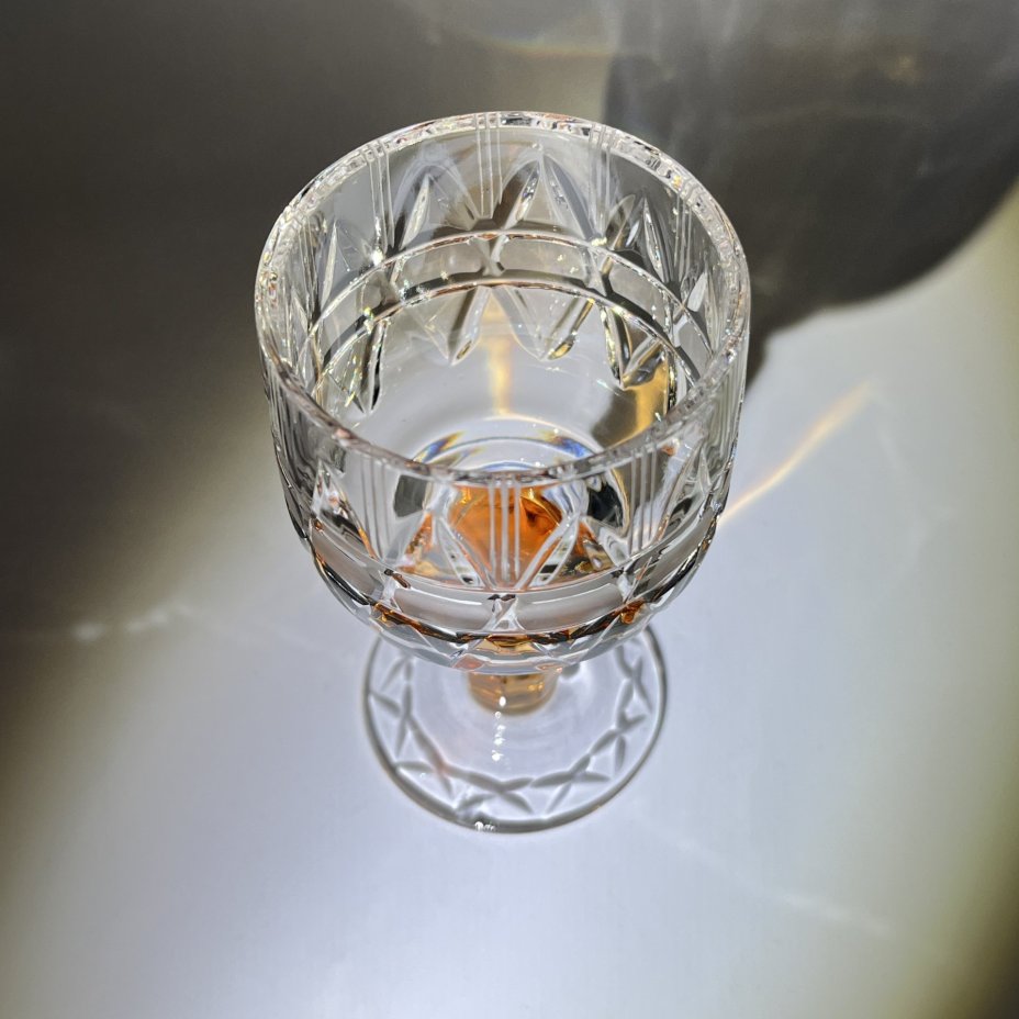 Рюмка из набора "Олимпийские", автор Верин С.П., хрусталь, гранение, Гусевской хрустальный завод (Гусь-Хрустальный), СССР, 1978-1980 гг.