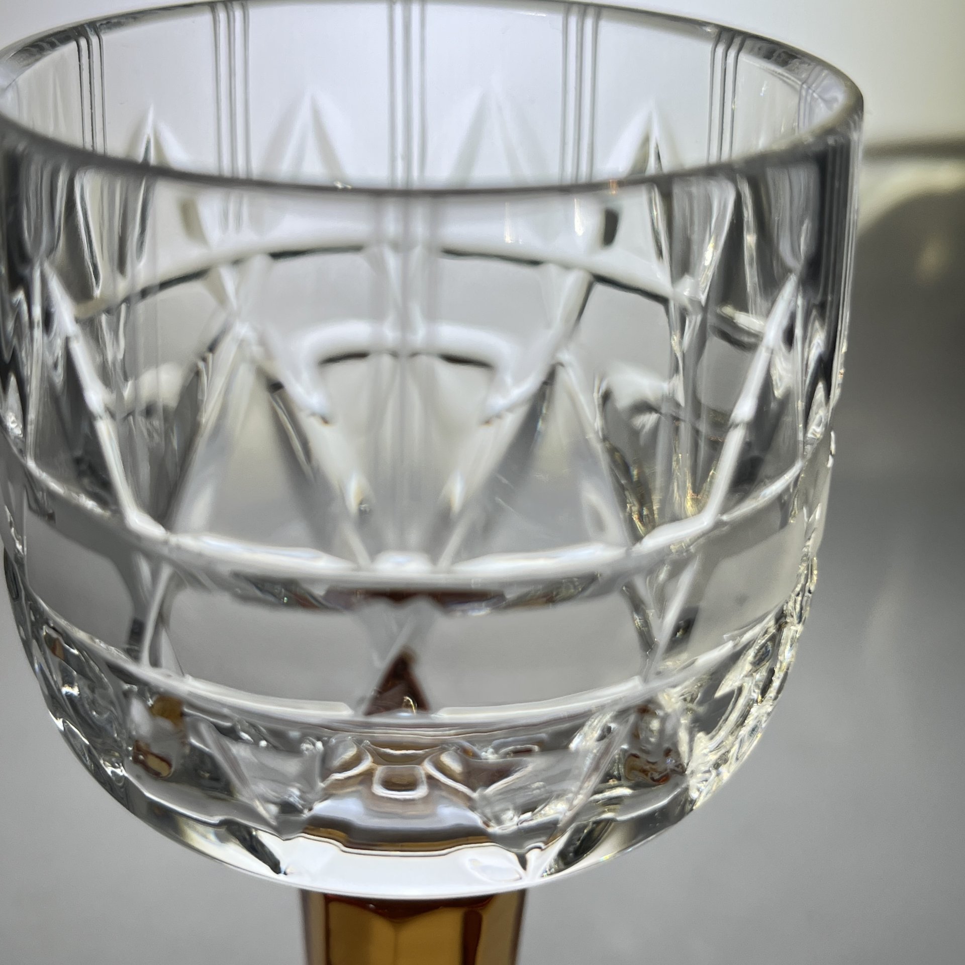 Рюмка из набора "Олимпийские", автор Верин С.П., хрусталь, гранение, Гусевской хрустальный завод (Гусь-Хрустальный), СССР, 1978-1980 гг.