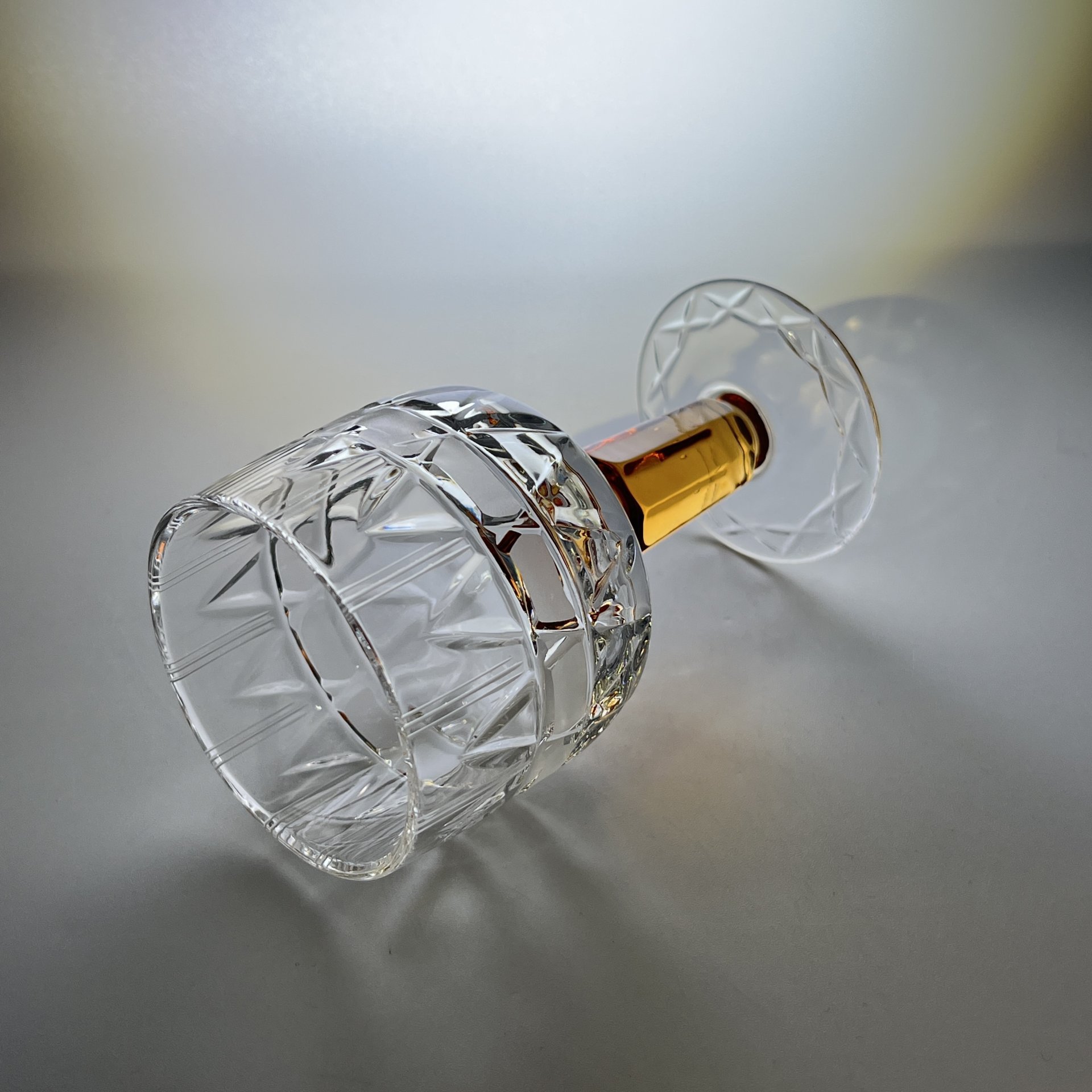 Рюмка из набора "Олимпийские", автор Верин С.П., хрусталь, гранение, Гусевской хрустальный завод (Гусь-Хрустальный), СССР, 1978-1980 гг.