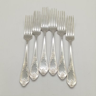 Набор из 6-ти вилок с растительным декором