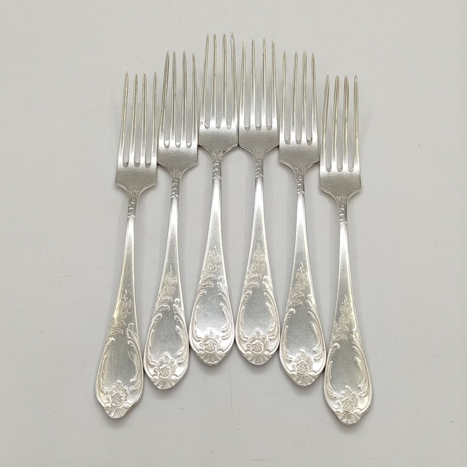 Набор из 6-ти вилок с растительным декором