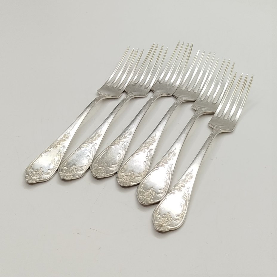 Набор из 6-ти вилок с растительным декором