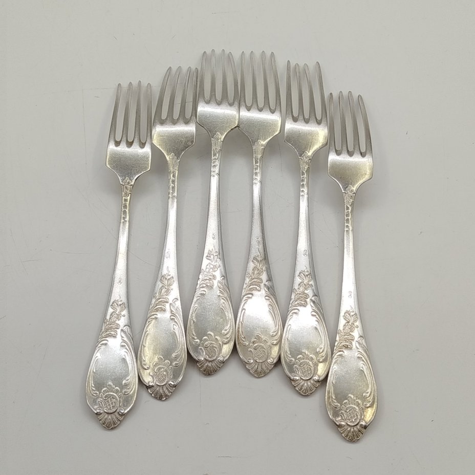 Набор из 6-ти вилок с растительным декором