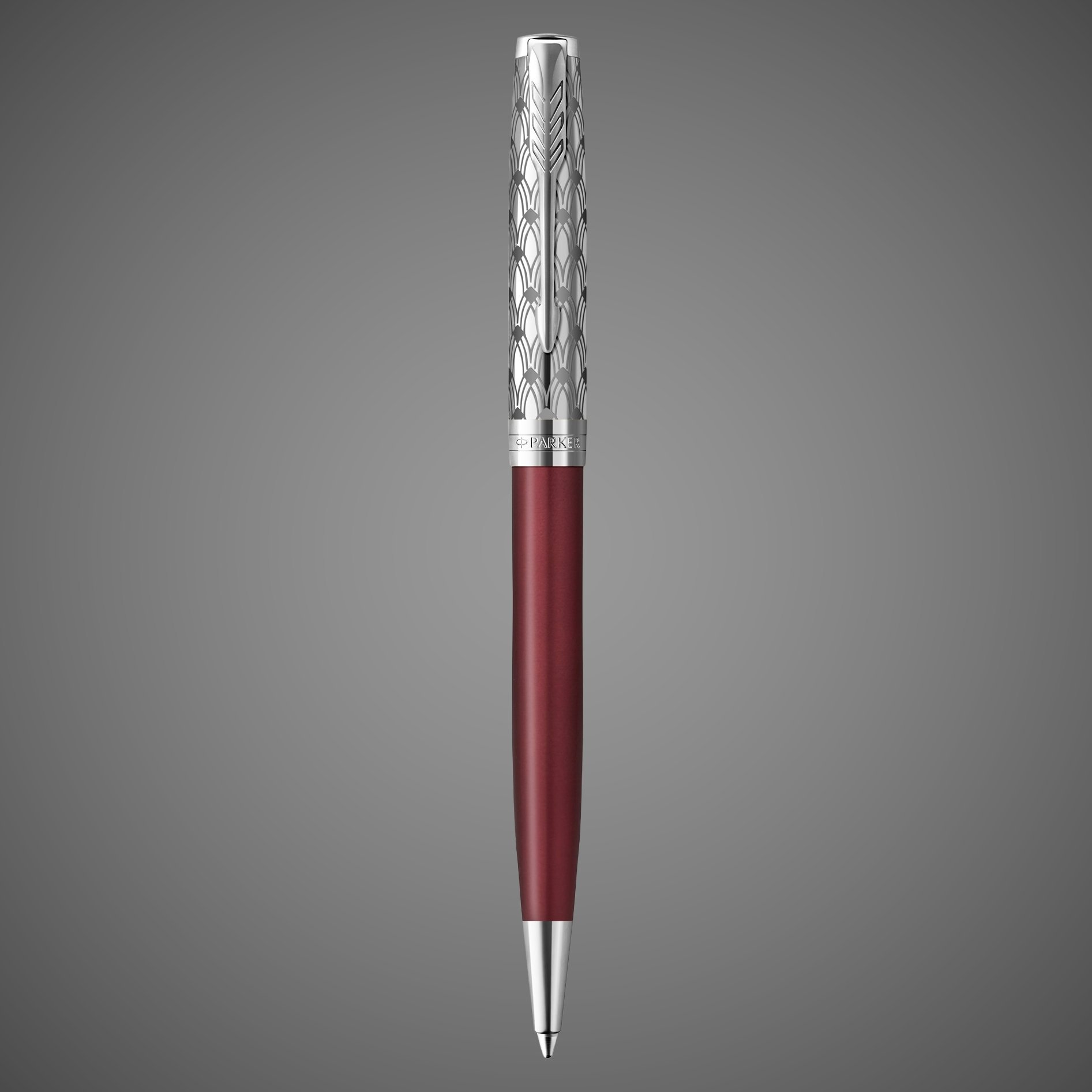 Шариковая ручка Parker Sonnet Premium Refresh RED CT, стержень: M, цвет чернил: black , в подарочной упаковке, Лаки и смолы: лак, латунь, нержавеющая сталь, палладий