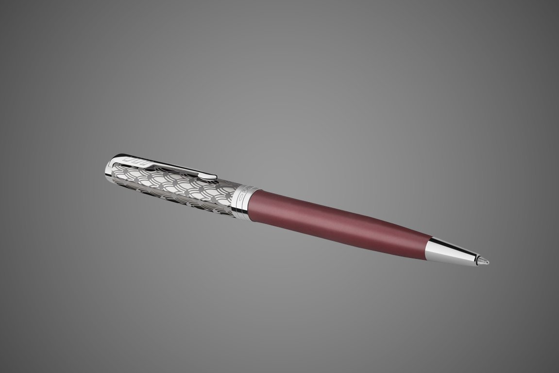 Шариковая ручка Parker Sonnet Premium Refresh RED CT, стержень: M, цвет чернил: black , в подарочной упаковке, Лаки и смолы: лак, латунь, нержавеющая сталь, палладий