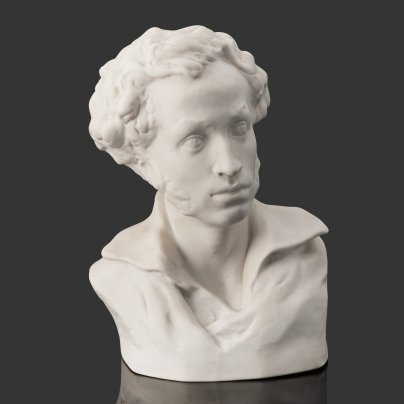 Бюст "А.С. Пушкин", автор модели А.Д. Корсиков, Ленинградский фарфоровый завод (ЛФЗ)