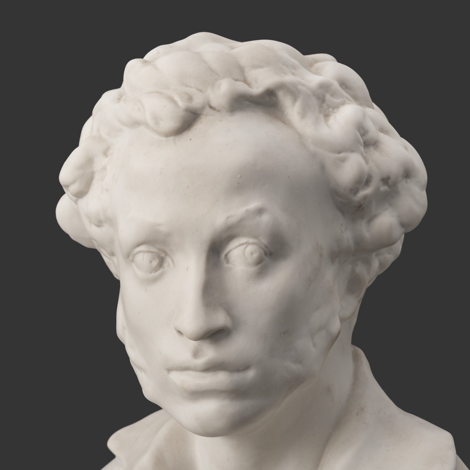 Бюст "А.С. Пушкин", автор модели А.Д. Корсиков, Ленинградский фарфоровый завод (ЛФЗ)