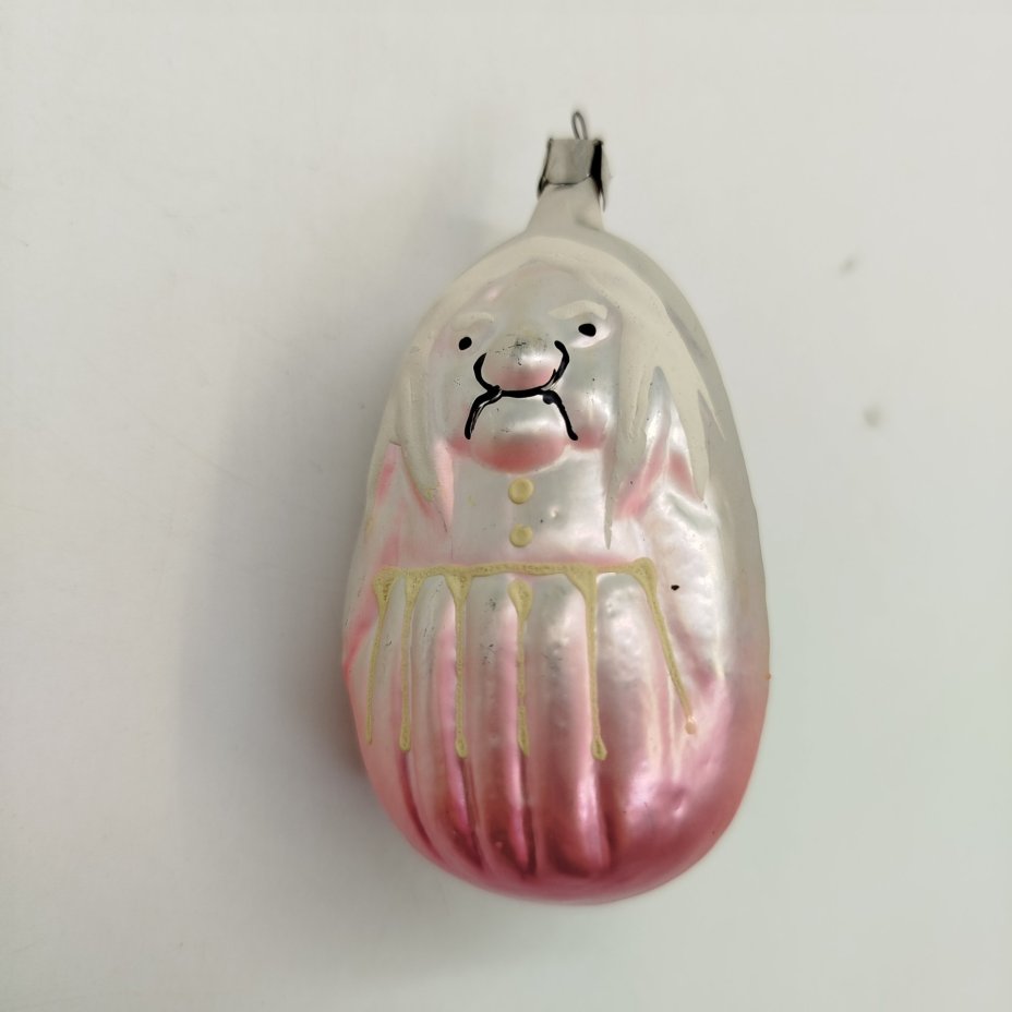 Набор из трех елочных игрушек из набора "Морозко", стекло, роспись, Московский завод ёлочных украшений, СССР, 1970-1990 гг.