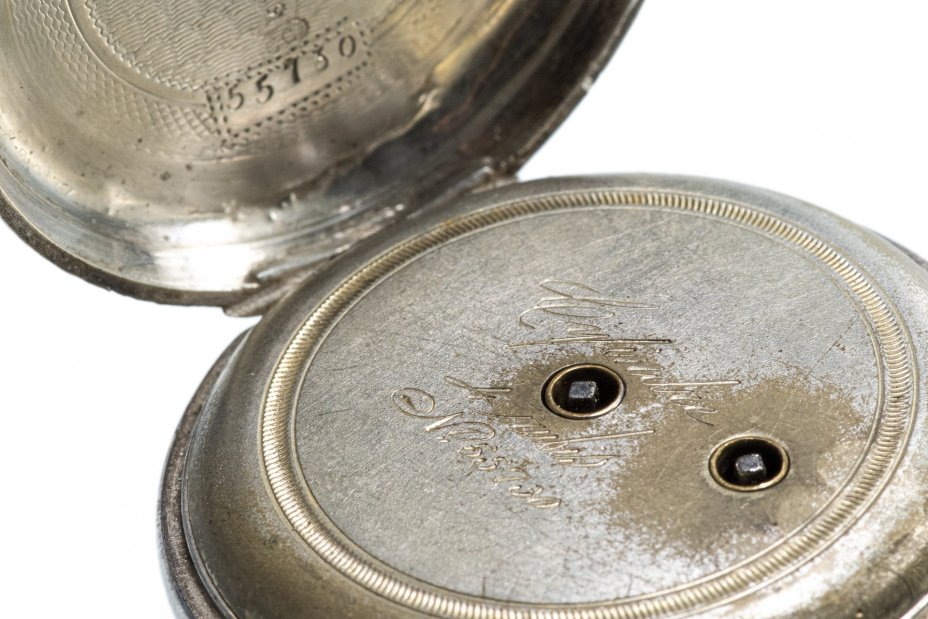 Часы карманные с ключом, серебро 800 пр., Швейцария, 1950-1970 гг.