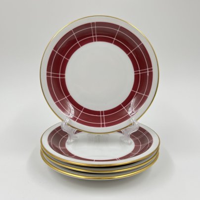 Набор из 4-х розеток, фарфор, золочение, Graf Von Henneberg Porzellan, 1777 Jlmenau, Германия, 1973-1977 гг., Graf Von Henneberg Porzellan