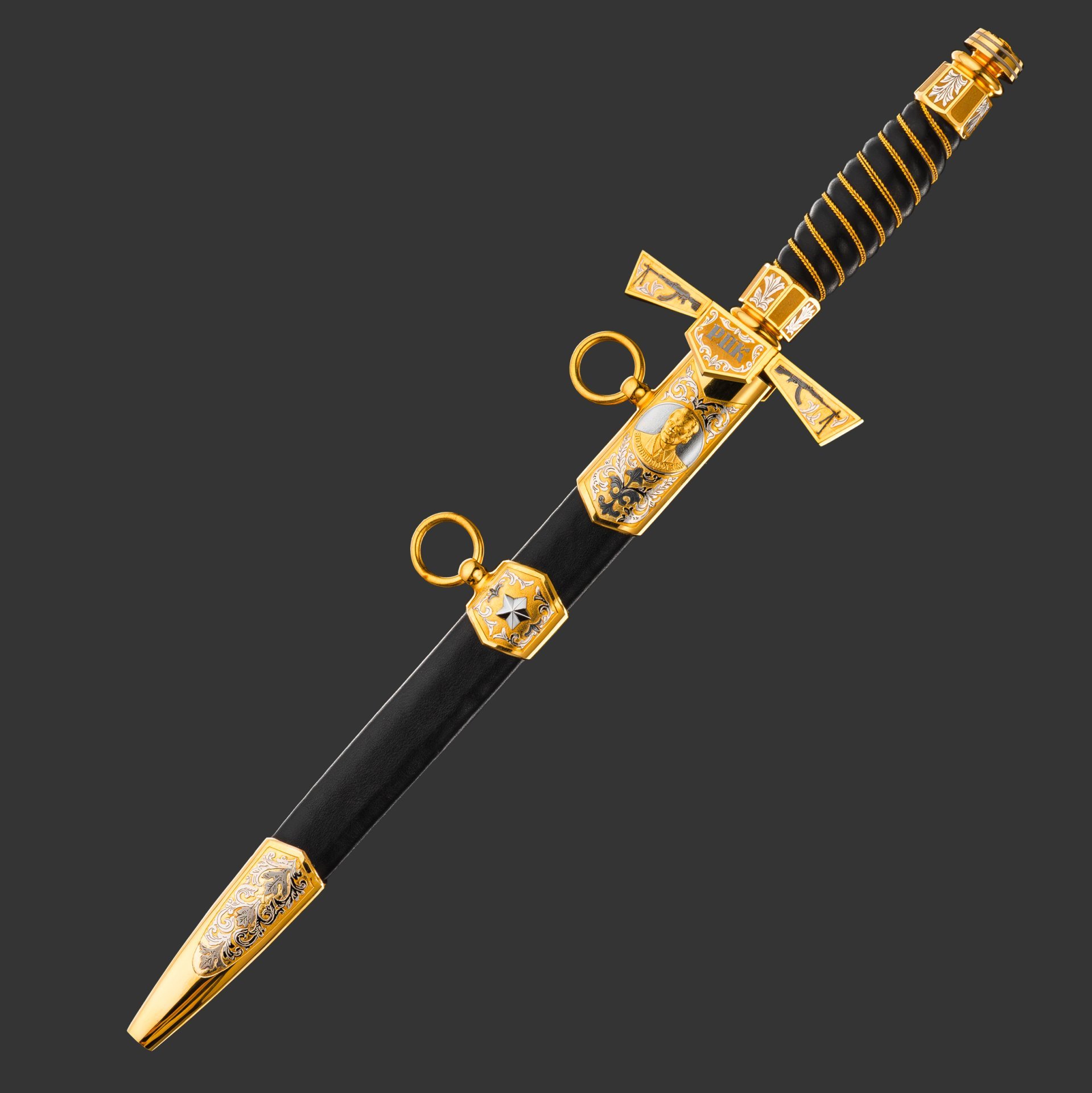 Кортик коллекционный «Калашников ПК - золотой"