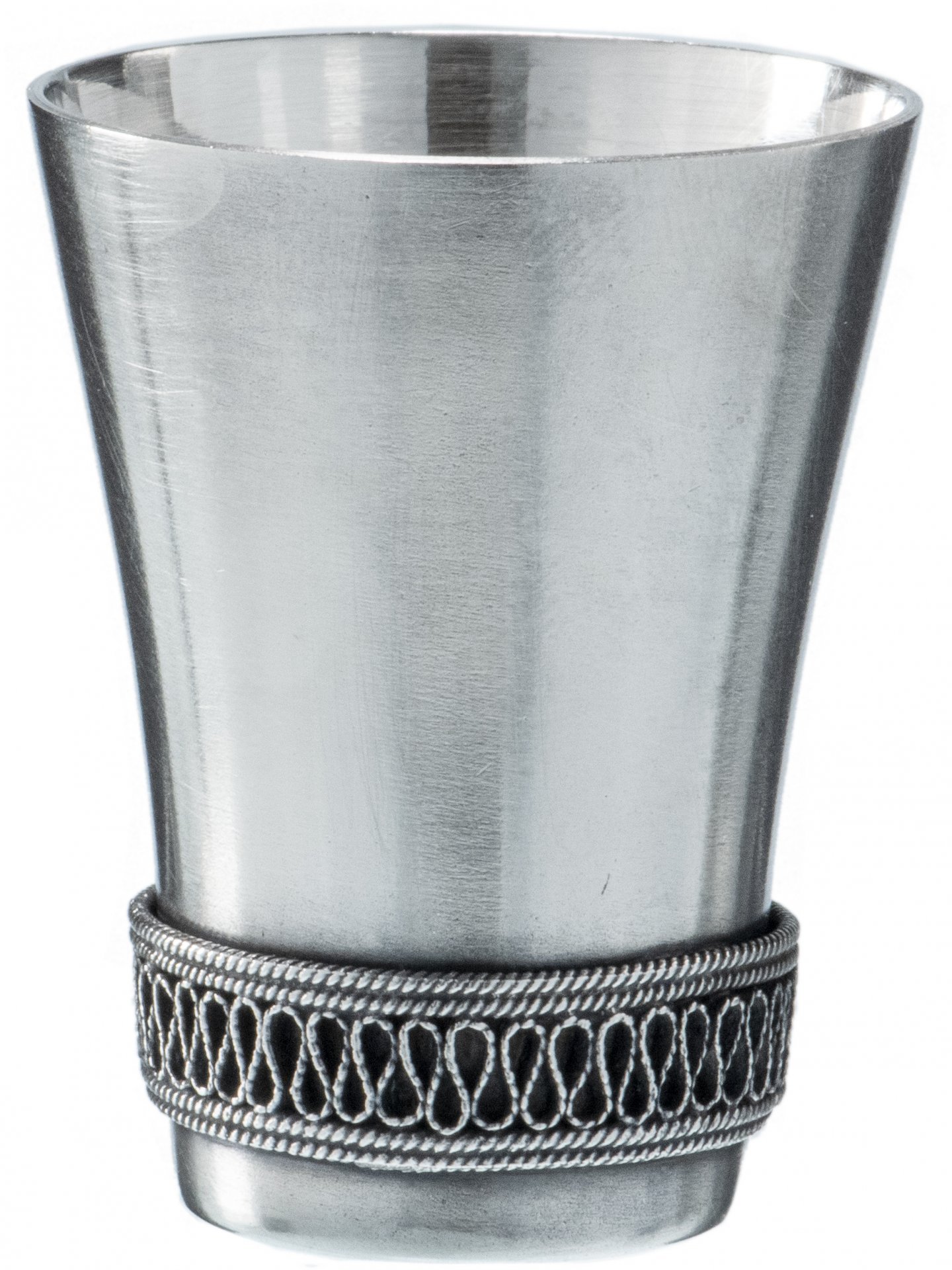 Набор стопок для крепких спиртных напитков на 6 персон с подносом в родной коробке, мельхиор, серебрение, Мстерский завод "Ювелир", СССР, 1974 г.