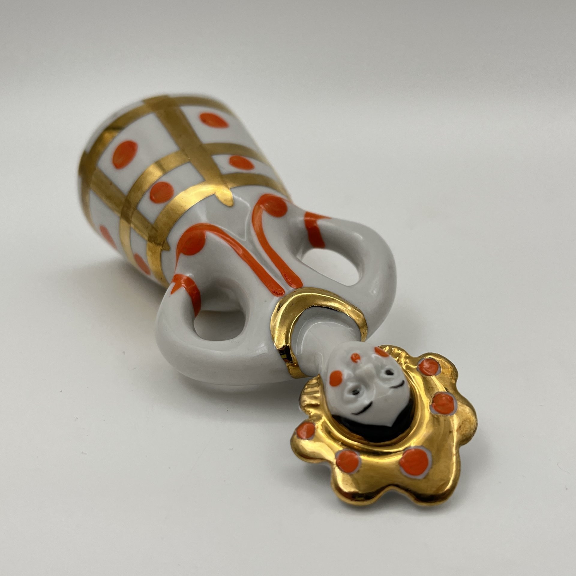 Статуэтка "Матрешка-невеста", фарфор, роспись, золочение, Дулевский фарфоровый завод (Дулёво), СССР, 1968-1991 гг.