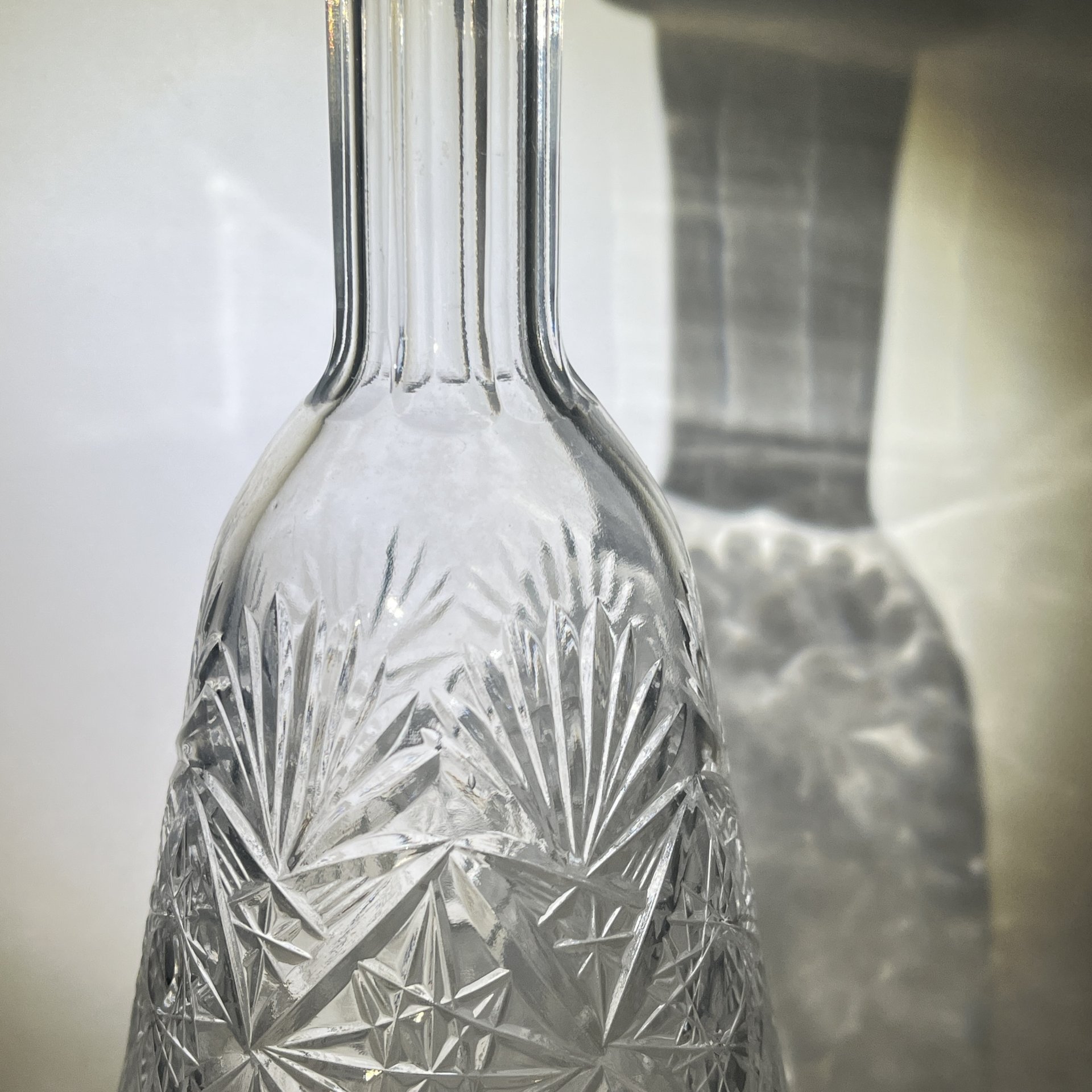 Графин с геометрическим декором, хрусталь, СССР, 1970-1990 гг.