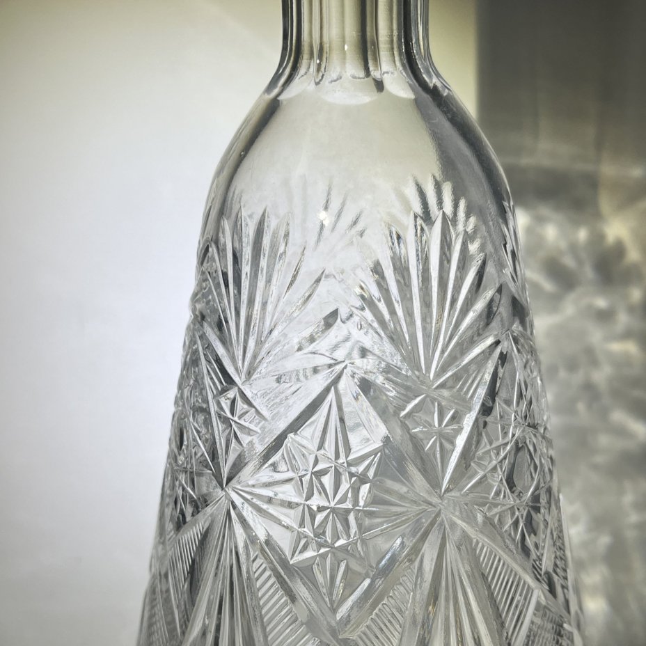 Графин с геометрическим декором, хрусталь, СССР, 1970-1990 гг.