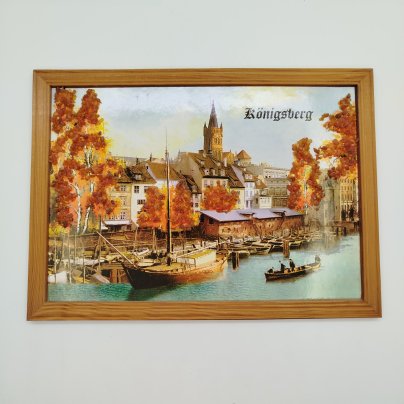 Картина "Königsberg", дерево, двп, печать, янтарная крошка, Российская Федерация, 1990-2015 гг.