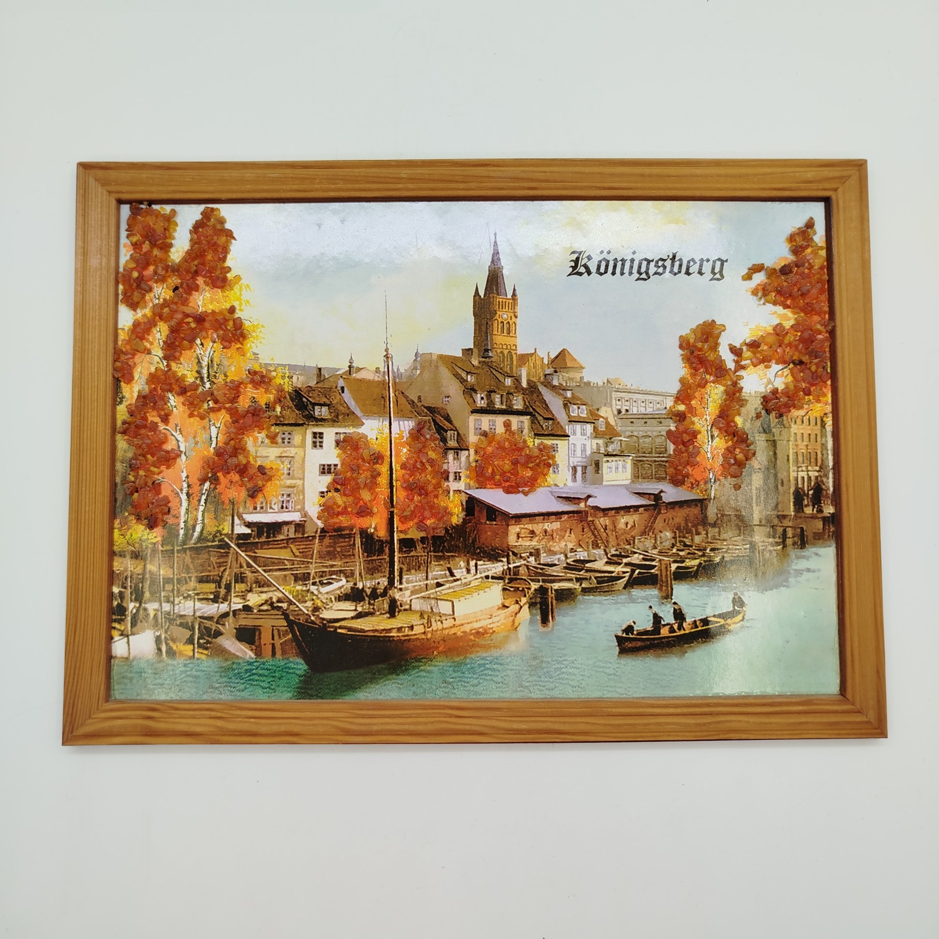 Картина "Königsberg", дерево, двп, печать, янтарная крошка, Российская Федерация, 1990-2015 гг.