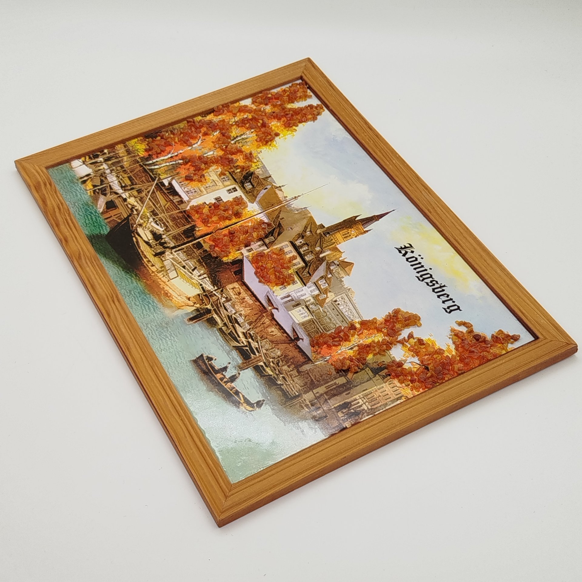 Картина "Königsberg", дерево, двп, печать, янтарная крошка, Российская Федерация, 1990-2015 гг.