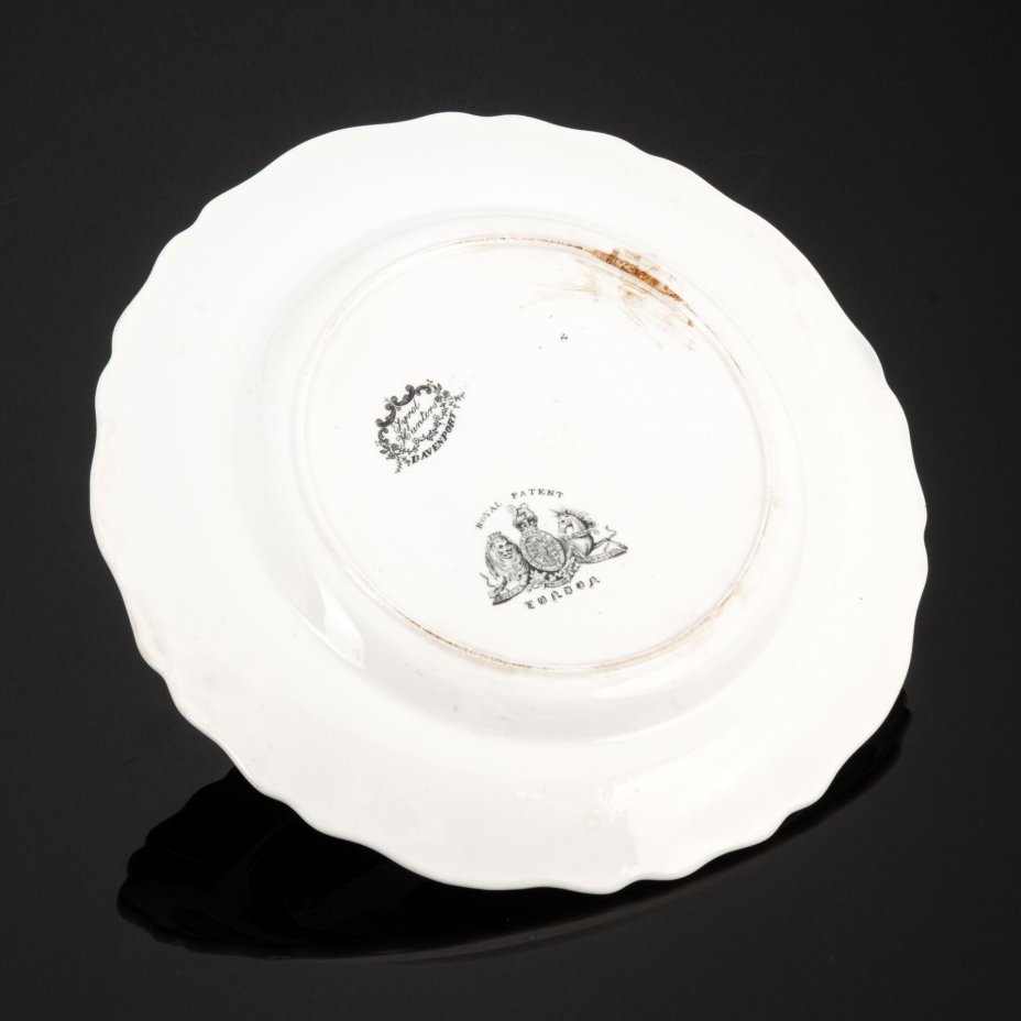 Тарелка обеденная "Hunters" ("Охотники"), William Davenport (Staffordshire)