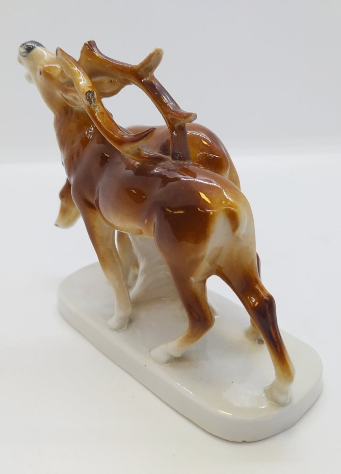 Статуэтка "Олени", фарфор, роспись, Carl Scheidig, Gräfenthal, Carl Scheidig