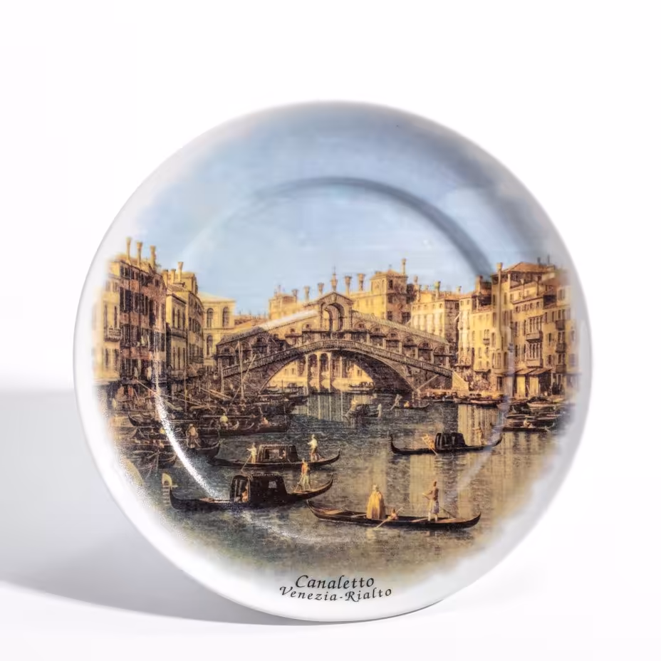 Тарелка настенная сувенирная с видами Италии "Canaletto. Venezia-Rialto"