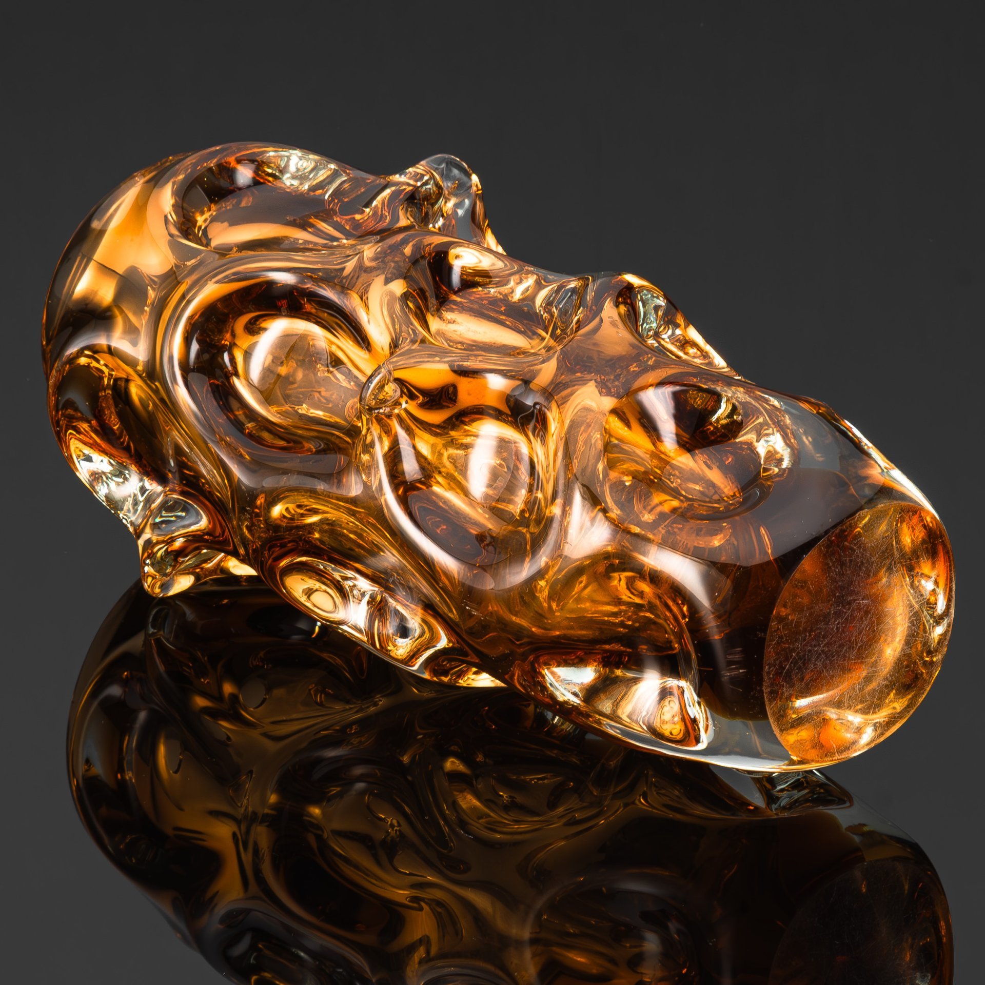 Ваза янтарного оттенка, дизайнер Jan Beránek (Ян Баранек), номер модели 5988