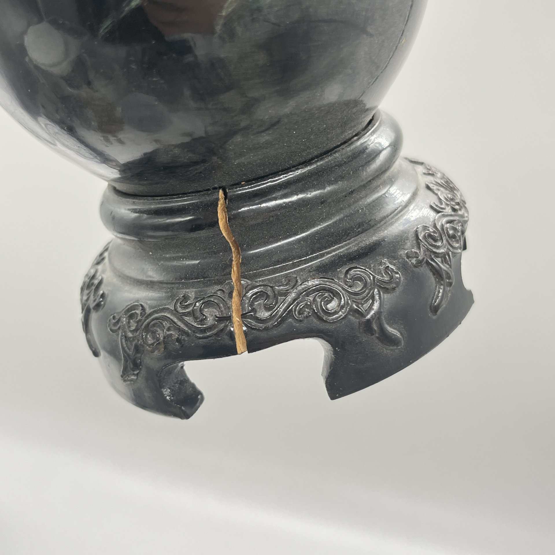 Ваза с изображением пейзажа, Flying Horse, папье-маше, лак, роспись, Китай, 1950-1970 гг.