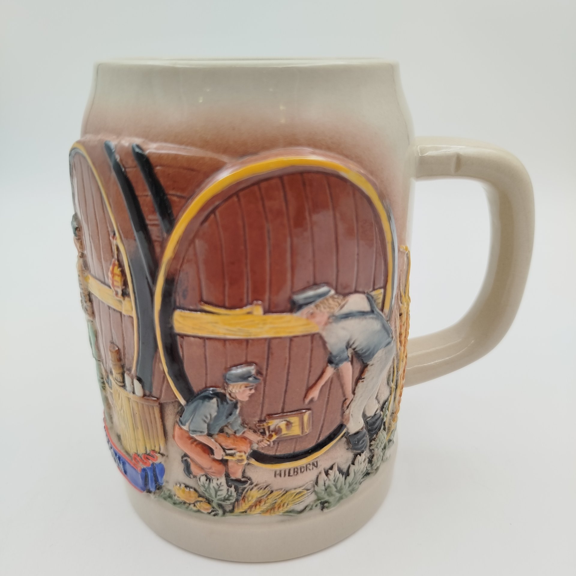 Пивная кружка с изображением пивоварни, "Bavaria collection" Boru collection Holland, керамика, роспись, Германия, 2000-2010 гг.