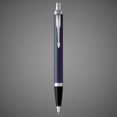 Шариковая ручка Parker IM Metal Matte Blue CT, стержень: M, цвет чернил: blue, в подарочной упаковке., Лаки и смолы: лак, латунь