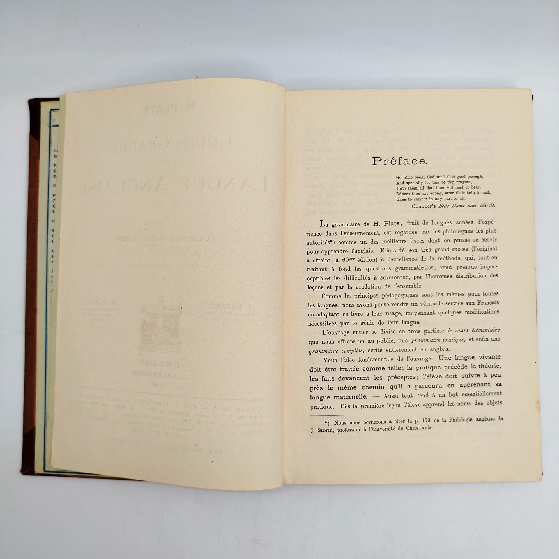 H. Plate "Cours gradué de langue anglaise" (поэтапный курс английского языка на французском языке, часть 1)