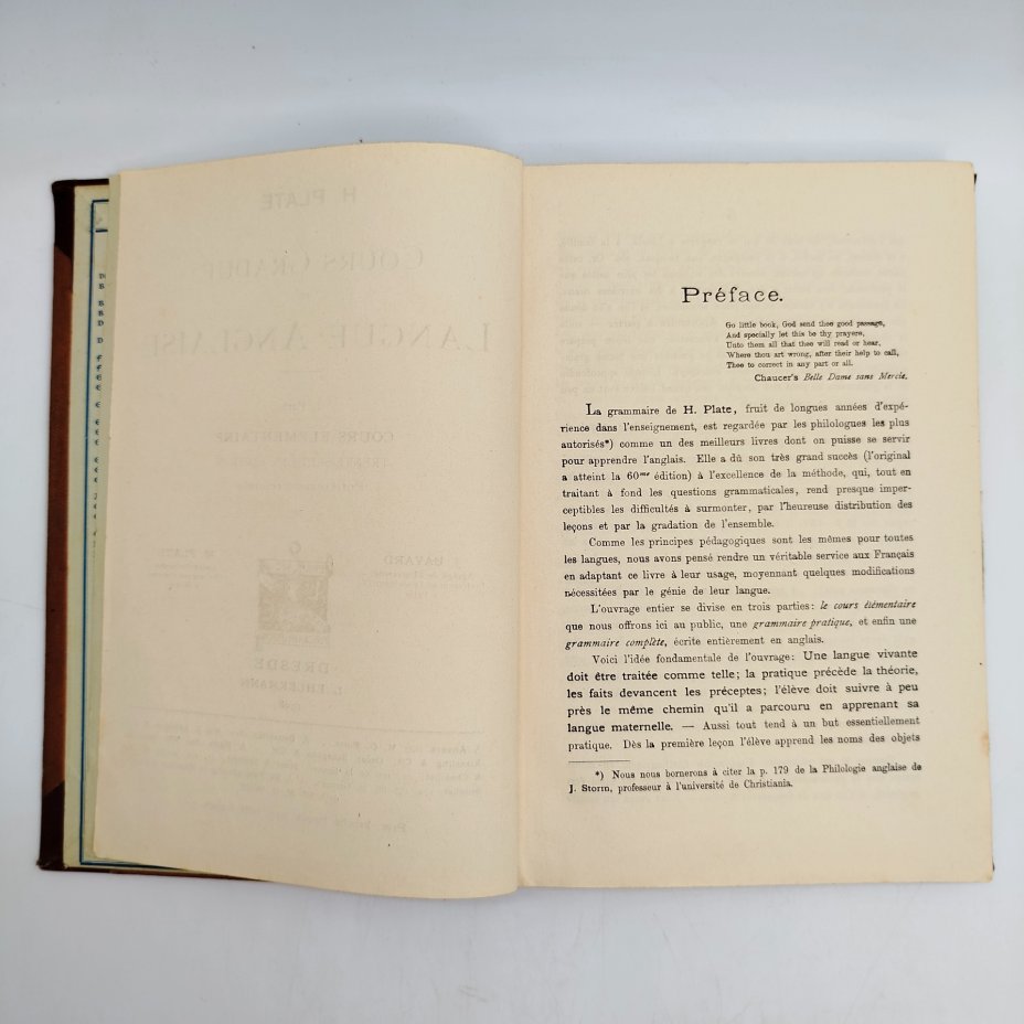 H. Plate "Cours gradué de langue anglaise" (поэтапный курс английского языка на французском языке, часть 1)
