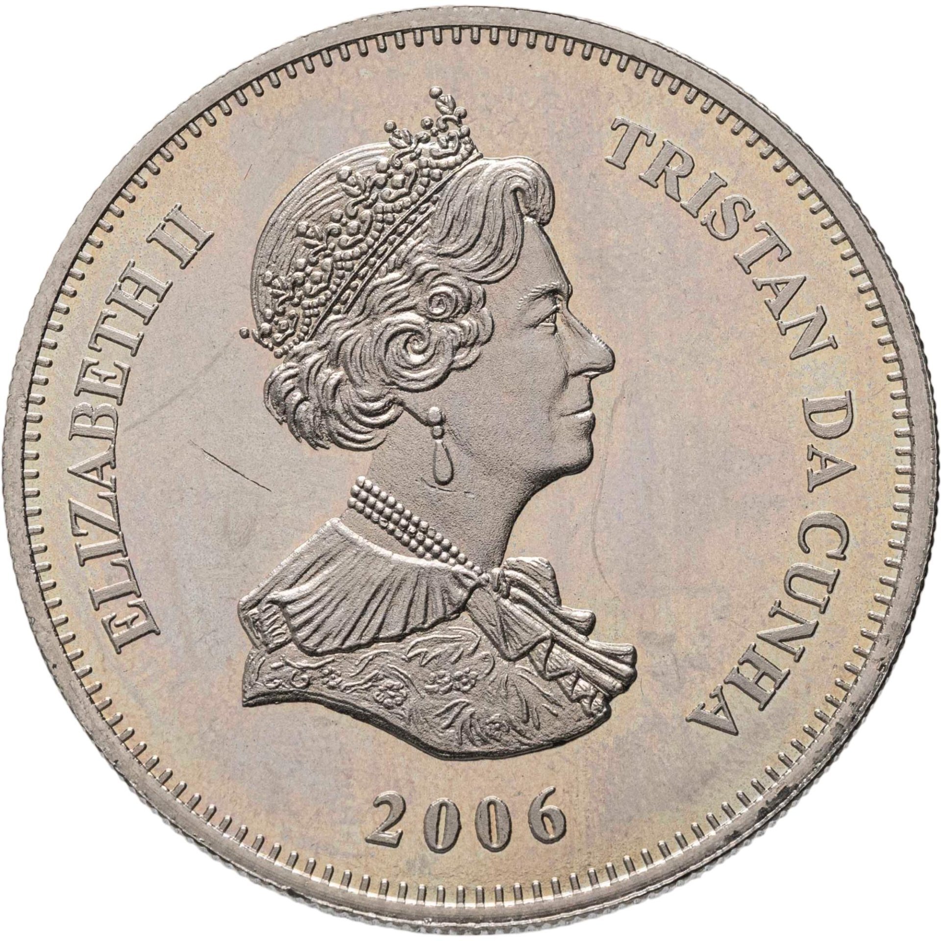 Тристан-да-Кунья, 1 крона (crown) 2006 Корабли-приватиры Южной Атлантики - "True Blooded Yankee"