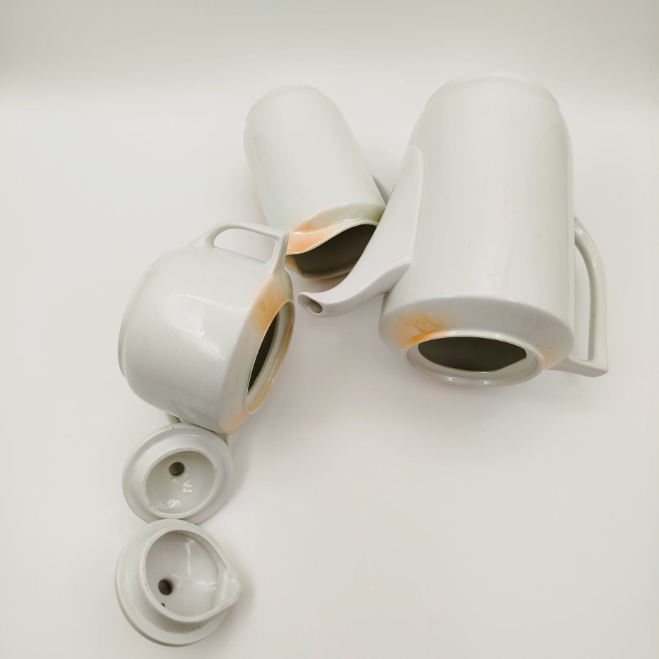 Сервиз чайно-кофейный с изображением девушек в саду на 5 персон (13 предметов), фарфор, деколь, Victoria, Чехословакия, 1918-1939 гг.